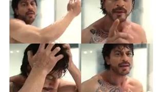 Shah Rukh Khan's BATHING video goes viral. Even at 50 he's looking HOT