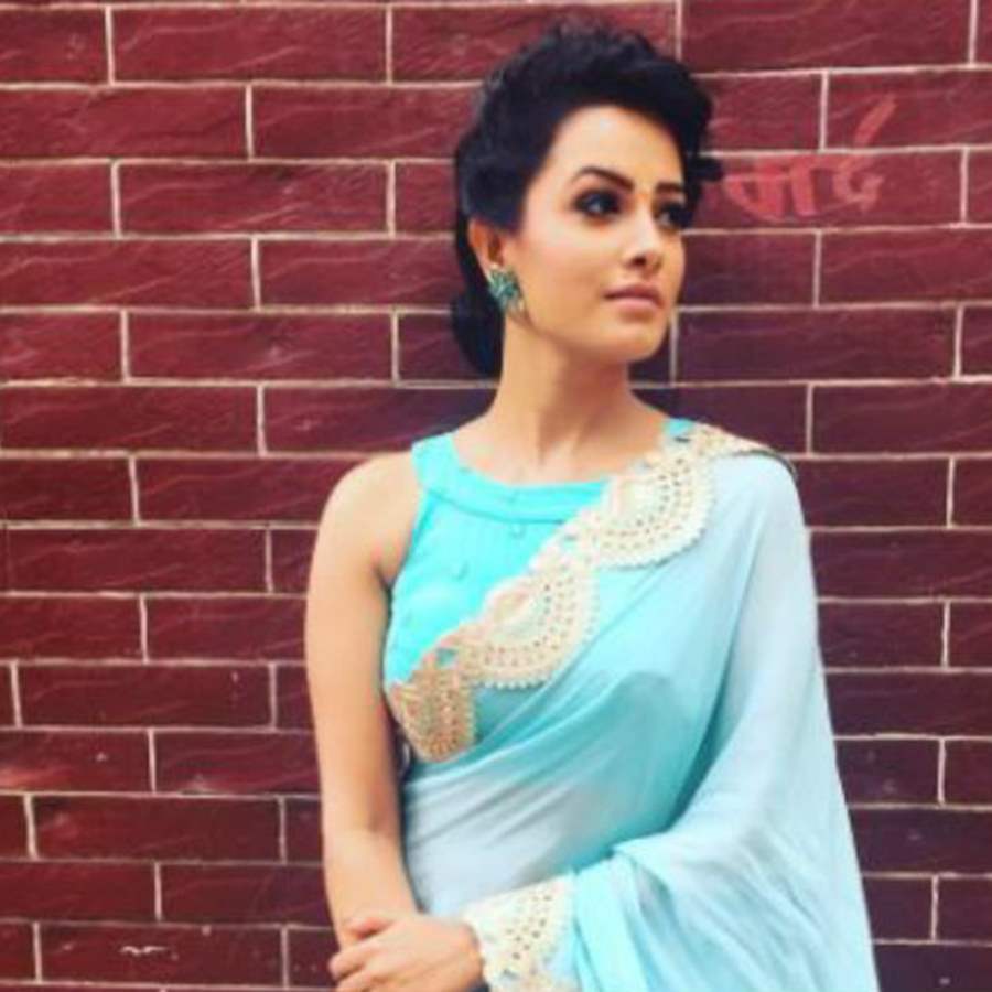 Anita Hassanandani in a ruffle saree | Fashionworldhub