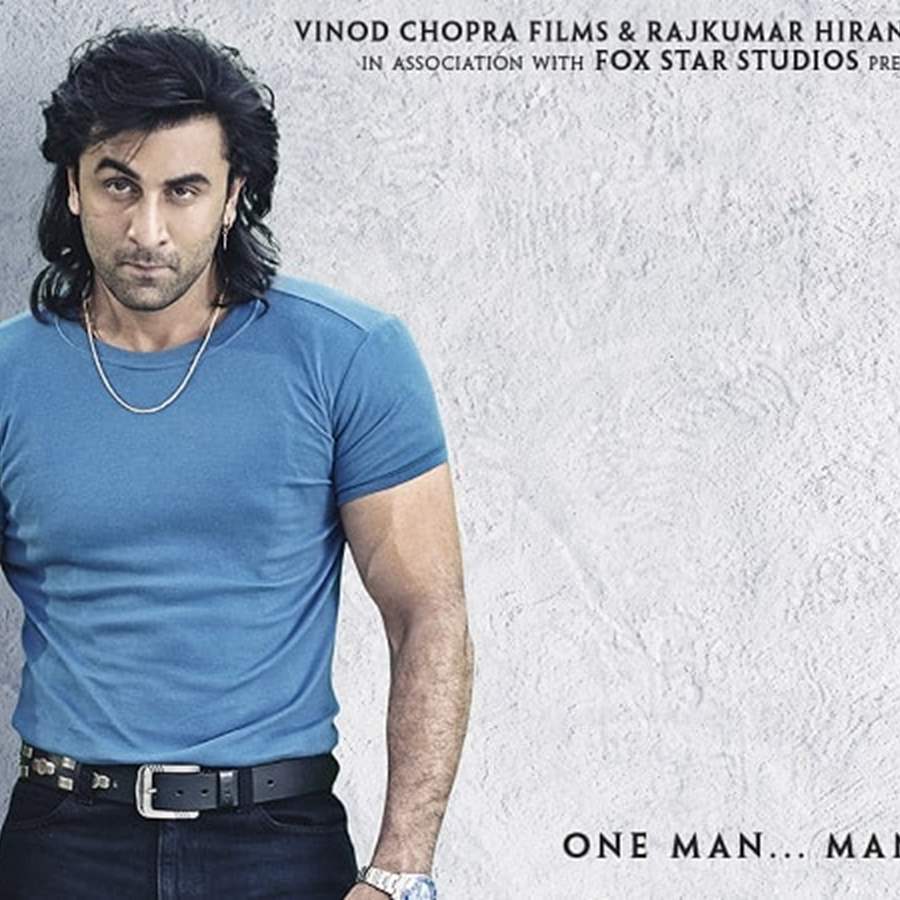 Ranbir Kapoor holds Sanju's iconic frame from the 90's in this poster! |  India Forums