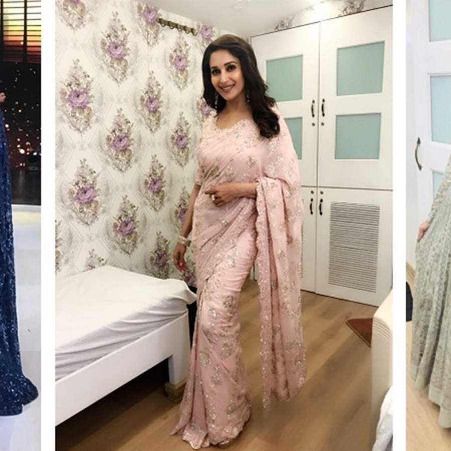 Madhuri Dixit's Multicoloured Patterned Saree Will Be A Standout Style  Maker At Diwali Celebrations