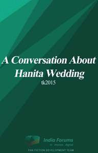 A Conversation about Hanita Wedding #ReadersChoiceAwards