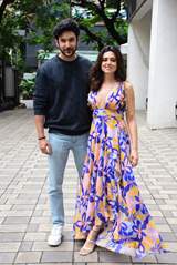 Ridhi Dogra and Shivin Narang spotted promoting their latest song  Barsaat Ho Jaaye at T-Series Office in Andheri 