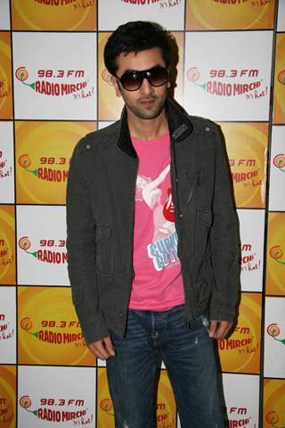 Ranbir Kapoor at Radio Mirchi studios at Lower Parel in Mumbai