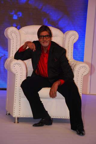 Amitabh Bachchan at the announcement of the launch date of '''' Big Boss Season-3'''', in New Delhi