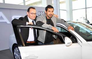 John Abraham and Gul Panag at a promotional event of Audi in New Delhi