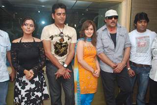 Jackie Shroff with Ravi Kissan in Bhojpuri film &quot;Balidan - mahurat at soundcity&quot; at Sound City