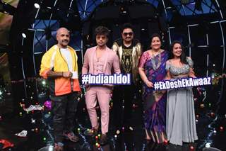 Celebrity judges on the sets of Indian Idol