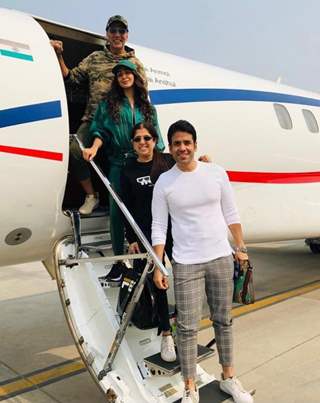 Akshay Kumar, Kiara Advani, Tusshar Kapoor, and Shabina Khan spotted at the Kalina Airport