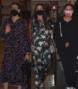 Malaika, Amrita and Karisma spotted arriving at Kareena Kapoor's residence