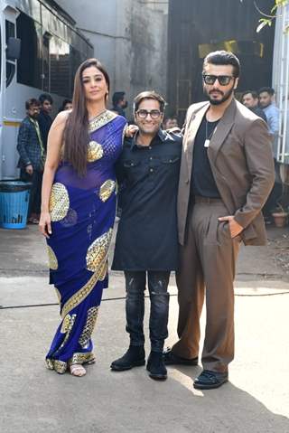 Arjun Kapoor and Tabu snapped promoting their upcoming film Kuttey on the sets of Indian Idol 13