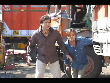 Rajpal Yadav and Govinda looking confused
