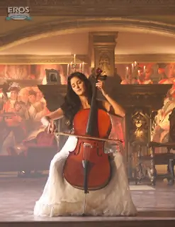 Katrina playing a cello in Yuvvraaj