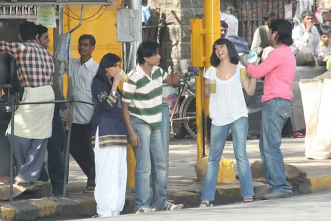 Subhashish, Nauheed and Mansi drinking juice