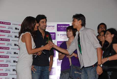 Ranbir Kapoor and Priyanka Chopra watch Anjana Anjani with couples at Fame Malad