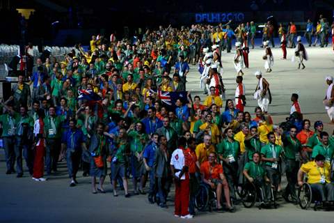 The opening of 19th Commonwealth Games 2010, in New Delhi on Sunday