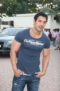 John Abraham in the sets of Sab Tv serial F.I.R at Goregaon