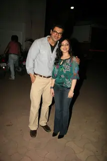 John and Pakhi in the sets of Sab Tv serial F.I.R at Goregaon