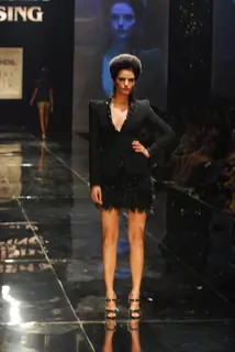 Model showcasing on ramp for Monisha Jaisingh on day 1 of HDIL