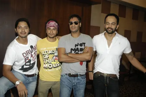 Ajay Devgan, Shreyas Talpade and Kunal Khemu on Golmaal 3 Press Meet at Sun N Sand