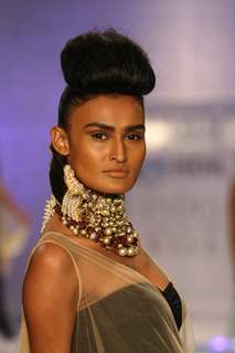 A model walks the ramp