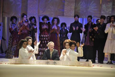 Models on the ramp for designer Rohit Bal Collection at HDIL day 3