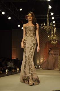 Model on the ramp for designer Ayesha and Deepala Collection at HDIL day 3