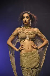 Models walk the ramp at Rina Dhaka show
