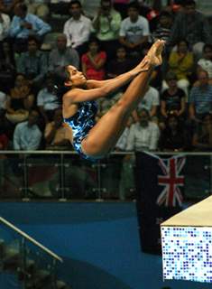 Hrutika Shriram during the the Women's 10m Platform Final at the 19th  Commonwealth Games,in New Delhi