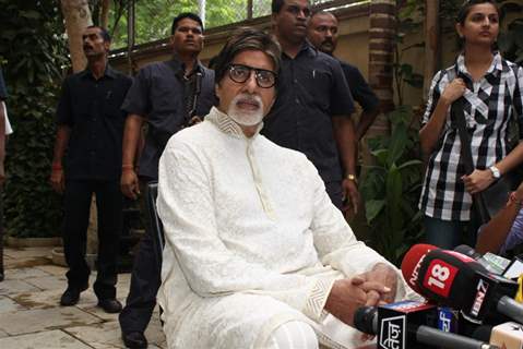 Big B Celebrates His 68th Birthday with Media