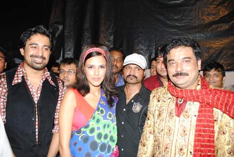 Neha Dhupia & Rannvijay at Navratri Dandiya 2010 in Borivali