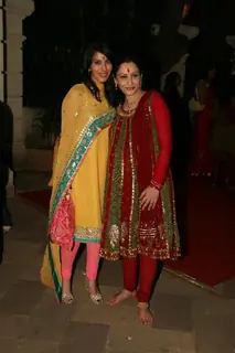 Sophie Chowdhary and Manyata at Sanjay Dutt's Mata Ki Chowki at Bandra