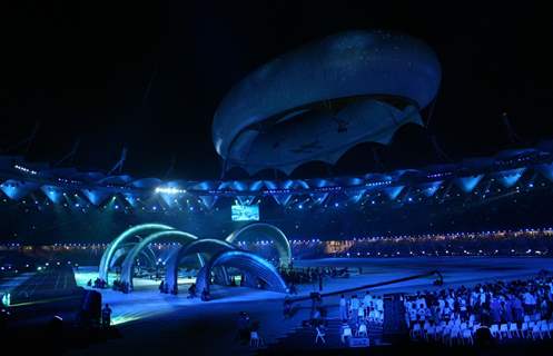 The Closing ceremony of Delhi 2010,19 th commonwealth Games, at the Jawaharlal Nehru Stadium,in New Delhi on Thursday (IANS : Photo)