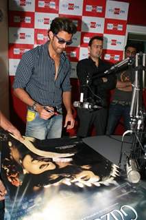 Hrithik Roshan at Big FM to promote Guzaarish