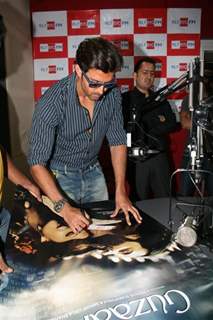 Hrithik Roshan at Big FM to promote Guzaarish