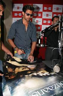 Hrithik Roshan at Big FM to promote Guzaarish