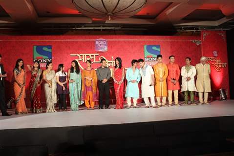 Cast and Crew at press conference of Sony's new show 'Saas Bina Sasural' at JW Marriot, Mumbai