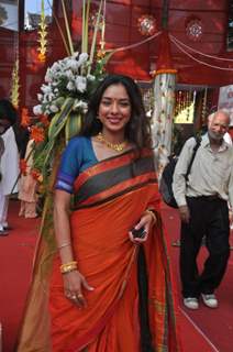 Rupali Ganguly attend a Durga Puja event