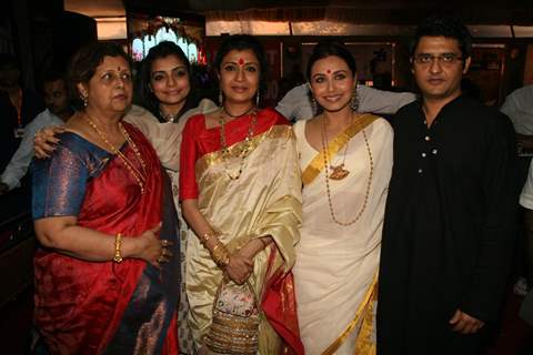 Rani Mukherjee and Vaibhavi Merchant attend a Durga Puja event