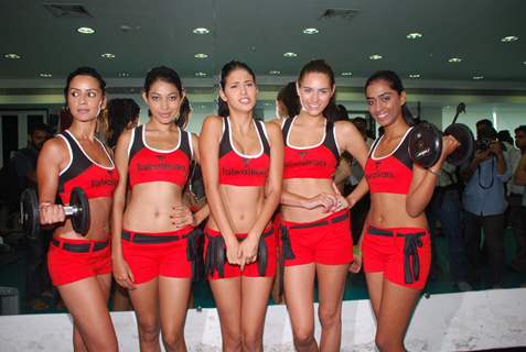 Kingfisher calendar girls at Talwalkars at Mumbai Central