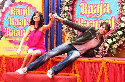 Anushka Sharma and Ranveer Singh at Press conference & first look launch of Yash Raj Film's Band Baa