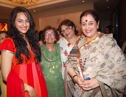 Sonakshi Sinha along with her mother Poonam Sinha at the charity event for underprivileged women and children at Mayfair Banquets in Worli, Mumbai