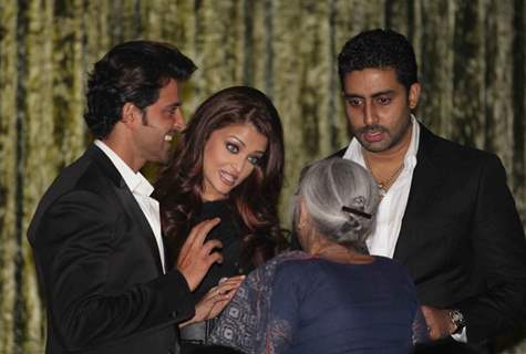 Hrithik, Aishwarya and Abhishek at Music release of 'Guzaarish' at Yash Raj Studio, Mumbai