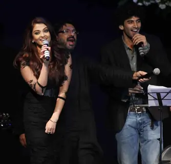 Aishwarya and Sanjay Bhansali at Music release of 'Guzaarish' at Yash Raj Studio, Mumbai