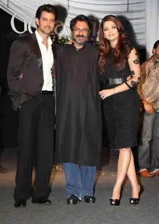 Hrithik, Sanjay Bhansali and Aishwarya at Music release of 'Guzaarish' at Yash Raj Studio, Mumbai
