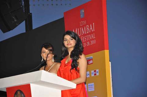 Minissha Lamba and Prachi Desai at Inauguration Of 12th MAMI Festival in Mumbai