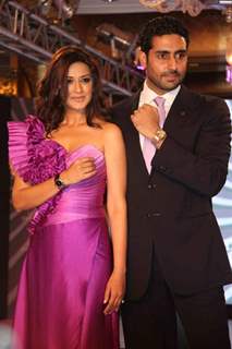 Abhishek and Sonali Bendre at Omega Constellation watches fashion show in Mumbai