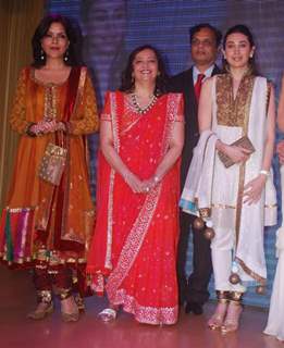 Karishma and Zeenat Aman at Manish Malhotra Bridal Collection show at Taj Mahal Hotel at Mumbai