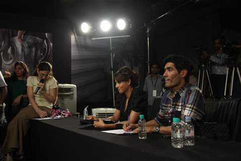 Bipasha Basu and Manish Malhotra at Vero Moda model auditions