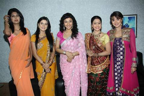 TV actresses on the sets of KBC at Film City