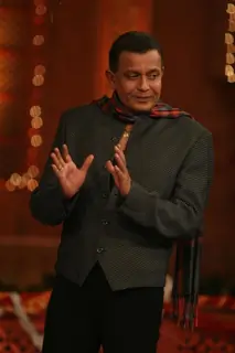 Mithun Chakraborty on the sets of Colors Diwali show